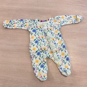 MagneticMe Ruffle Bottom Floral Baby One Piece
